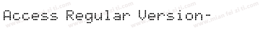 Access Regular Version字体转换